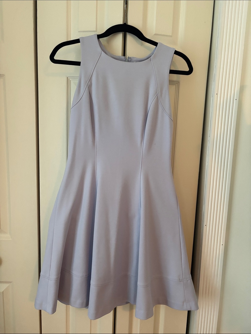 White House Black Market Lavender Sleeveless Fit & Flare Dress
